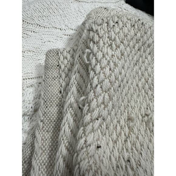 Branigan Weavers Ireland Wool Coat Aran Knit Cardigan Jacket Cream XL - Picture 9 of 11